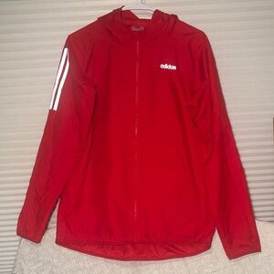 Adidas Kids Red Windbreaker Jacket